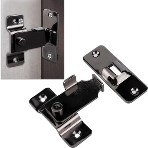 Sliding Door Latch 90 Degree Right Angle Door Latch Hasp Bending Latch Anti-Theft Buckle Stainless Steel