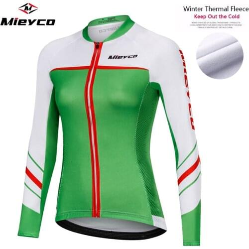 Women Cycling Jersey Thermal Fleece mtb Bike Jersey Shirt Winter Warm Cycling Clothing Ladies Riding Wear maillot ciclismo