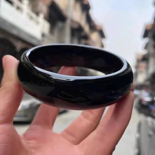 Real jade bangles Natural Black Chalcedony jade bangles for women jade bracelets for women jewelry jade bracelets jade bangle