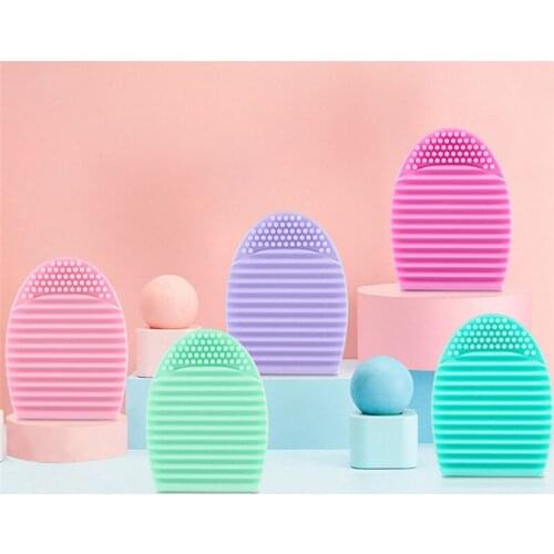 1pcs Silicone Makeup Brush Cleansing Pad Palette Brush Cleaner Cleaning Mat Washing Scrubber Pad Cosmetic Make Up Cleaner Tools