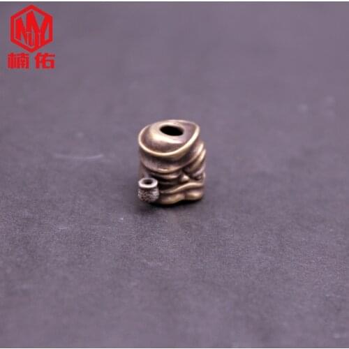 1PCS Popeye Pipe Man Brass Knife Bead EDC Paracord Outdoor Tool Accessories