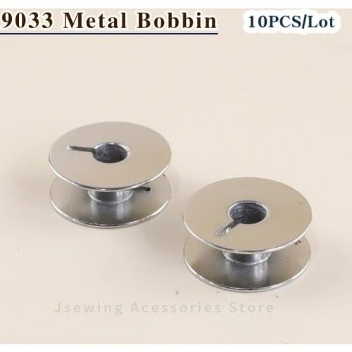 10PCS 9033 Metal Bobbin For PFAFF 138 438 463 483 Sewing Machine ZSK Embroidery Golden Wheel 8810 9920 Accessories 91-009033-05