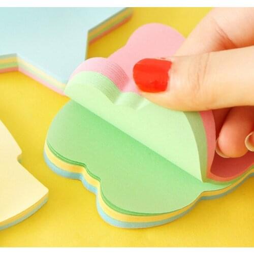 100pcs/set Colorful Memo Pad Heart Stars Leaf Sticky Notes Planner Stickers For Book Mark Office School Supplies Stationery