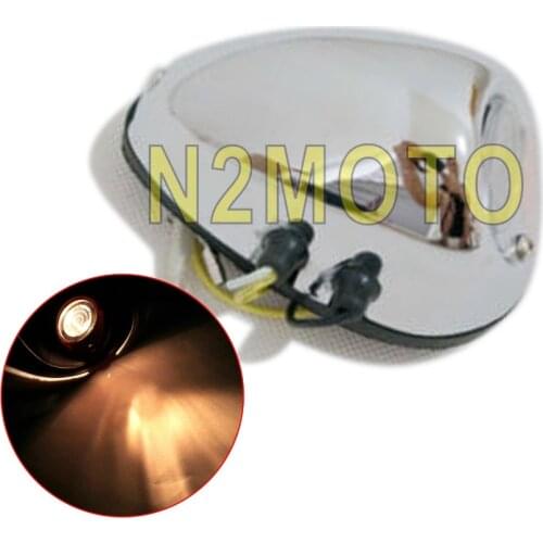 12V Chrome Motorcycle Sidecar Front Fender Light Brake Stop Indicator Lamp for Zundapp KS750 BMW R71 Wehrmacht BW40 R12 R75