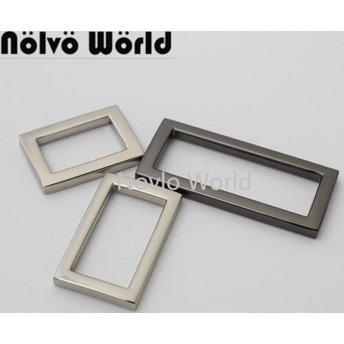 Nolvo World 5-20-100pcs 6 colors 12-19-26-32-38mm new arrive regularity square buckle bag strap connector purse hardware