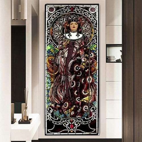 Modern minimalist abstract brushed Diy 5d Diamond Painting Full Drill corridor dislocation geometric Diamond Embroidery