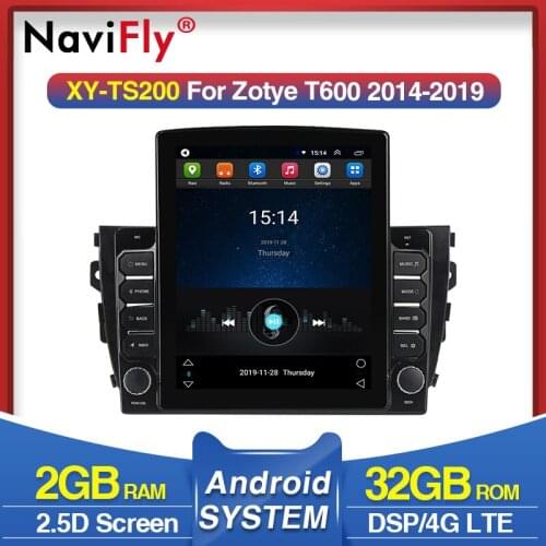 Android 9.7inch Car Radio For Zotye T600 2014 2015 2016 2017 2018 2019 Car GPS Navigation radio Player Multimedia BT 2Din No dvd