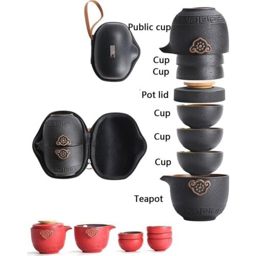 Tea Travel Tea Set High Grade Chinese Kung Fu TeaSet Ceramic Portable Teapot Porcelain Teaset Gaiwan Tea Cups of Tea Ceremony