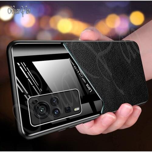 XUANYAO Original Luxury Metal Magnetic Leather Case For VIVO X21i X23 X27 X50 X60 Pro X30 Cover Silicone Soft Frame Ultra Slim