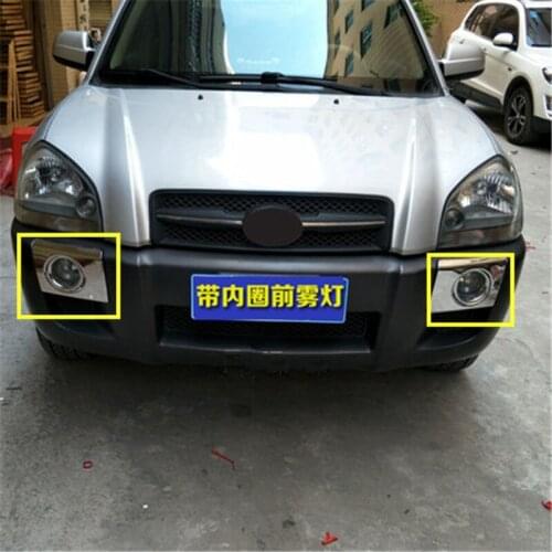 For Hyundai Tucson 2004-2006 2007- 2010 2012 fog lamp frame fog lamp cover fog lamp decoration for pajero sport Car styling