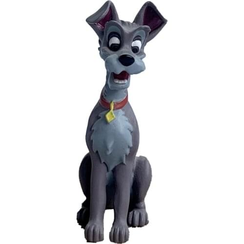 Disney 8cm Lady and the Tramp Resin Action Figure Toys Collection Model Toy For Home Decor Birthday Gift