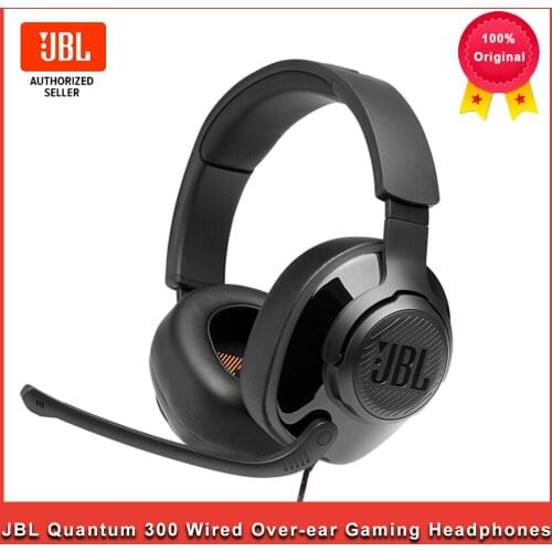 JBL Quantum 300 Wired Over-ear Gaming Headset Flip-up Mic Foldable Headphone for PlayStation/Nintendo Switch/iPhone/ Mac//VR