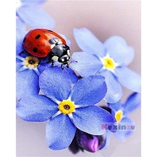 Full 5D DIY Square Diamond Painting Cross Stitch -Beetle petals- 3d Round Embroidery Mosaic Resin Home Decor Gift WW-985211
