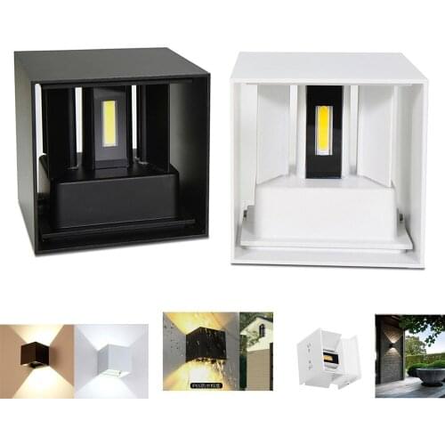 Square LED Wall Lamps 9W 12W Brief Cube Adjustable Surface Mounted Wall Light Dimmable AC110V 220V Indoor&Outdoor Lighting