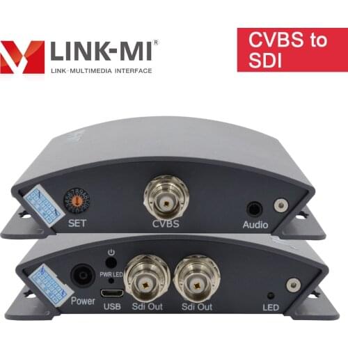 LINK-MI PCS01 CVBS to SDI Converter With DIP Switch Setting Support Frequency-conversion Function SD/HD/3G SDI