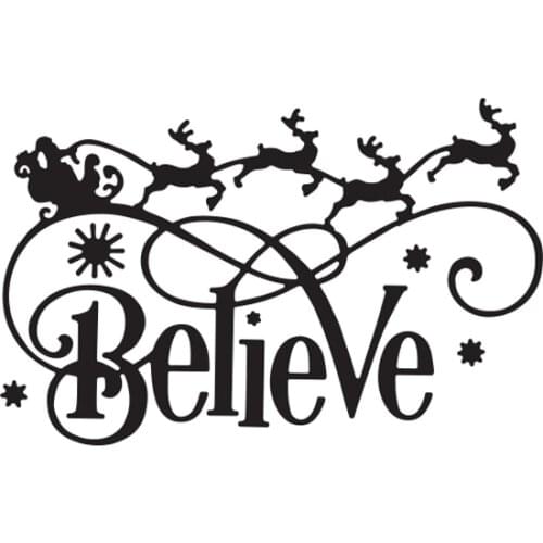 Christmas Moose Believe Metal Cutting Dies DIY Scrapbooking Crafts Card Album Photo Making Embossing Stencil New Dies 2021