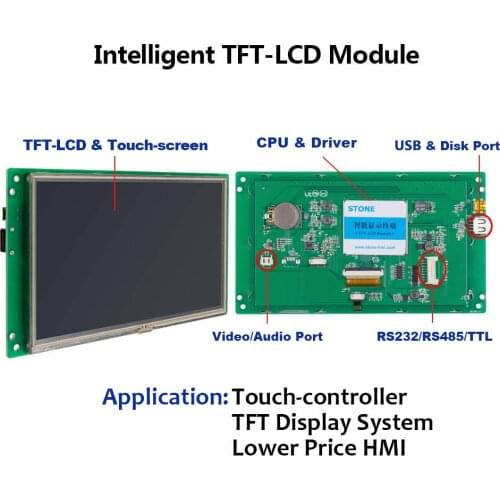 STONE 4.3 Inch HMI TFT Liquid Crystal Display Module with Audio Function and Full Color and High Resolution of 1024*600