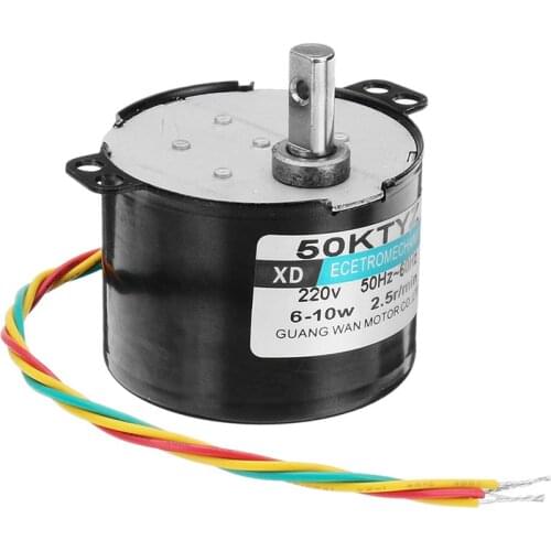 Machifit 50KTYZ 10W Gear Motor AC 220V 2.5RPM 5RPM 10RPM 15RPM 20RPM 30RPM 50RPM Synchronous Motor Permanent Magnet Motor