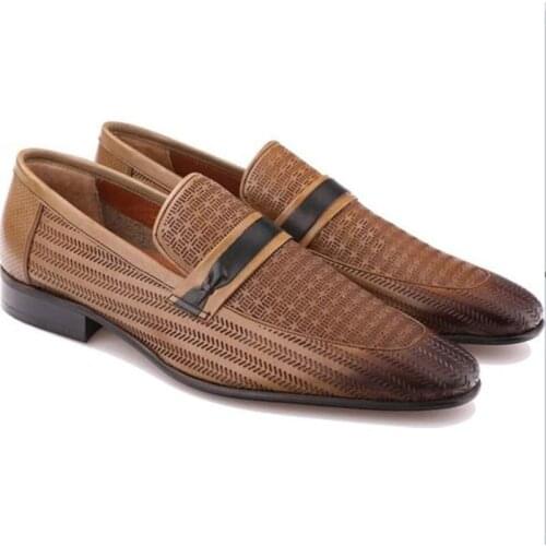 New Men Dress Shoe Classic Genuine Leather Loafer Ancient Design 2021 Fashion Suit Classic Oxford Business Breathable Luxury