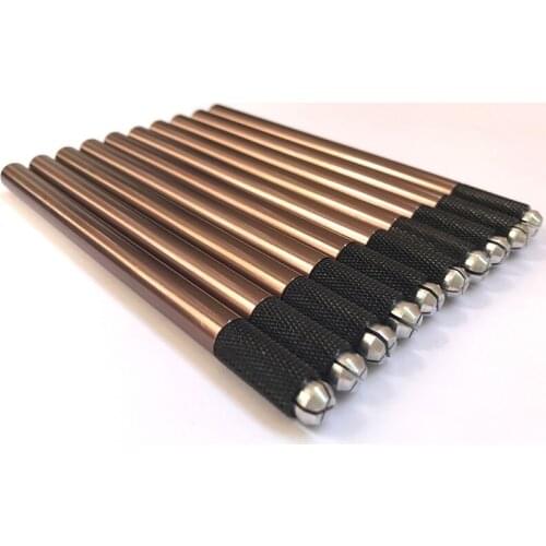 Stainless Steel Brows Microblading Tool 10Pcs Microblade Handle Permanent Makeup Supplies