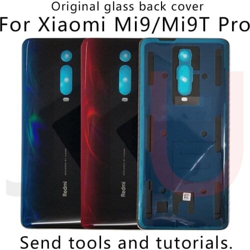 100% New glass back cover for Xiaomi Mi9T/Mi9T Pro,Transparent Battery-cover for redmi k20/k20pro Housingcase