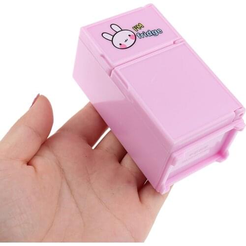 1 Pc plastic 1/12 Scale Dollhouse Miniature Kitchen Refrigerator for Dolls Living Room