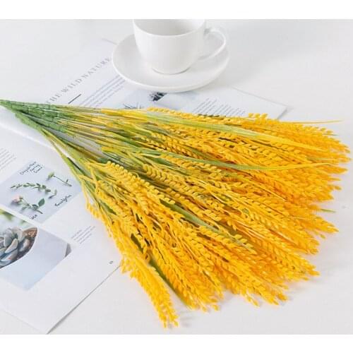 Popular artificial plastic wheat and rice family holiday party decoration hotel display