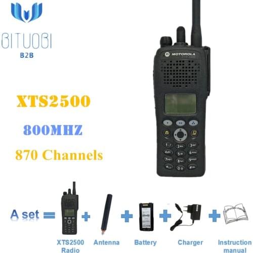 XTS2500 XTS2500I Model3 radio 700-800MHz 870 channels walkie talkie with noise reduction software and Digital technology