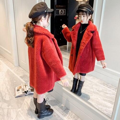 Girls' Woolen Coats Fall/winter New Foreign Style Childrens Long Woolen Coats Kids Jackets for Girls Little Girls Clothing