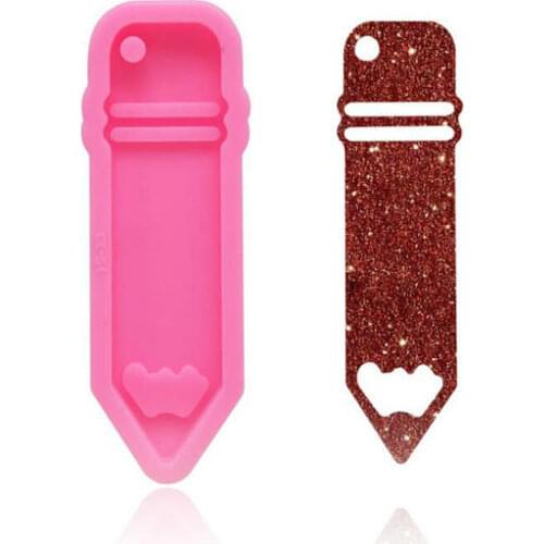 Pencil Shaped Keychains Silicone Mold Epoxy Resin Craft Jewelry Accessories Making Tools Mould DIY Pen Charms Cabochons