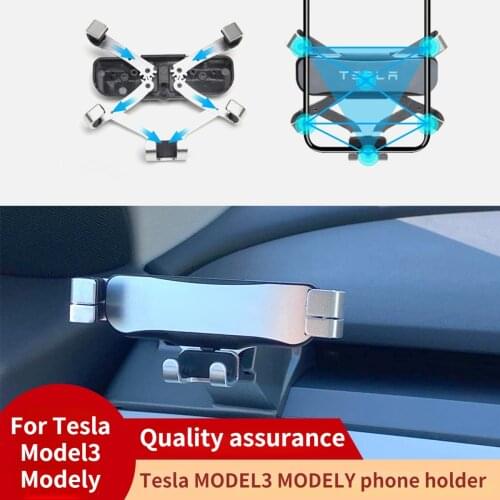 Tesla model3 modely car smartphone stand air vent installed GPS navigation car interior modification accessories