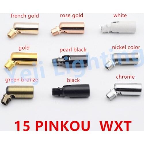 Universal head M10 M8 inner thread outside teeth 180 degree turn ceiling rose canopy adapter lamp base connector iron plating