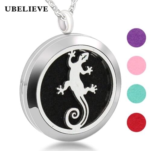Animal Essential Oil Jewelry 30MM Aromatherapy Diffuser Necklace Pendant Perfume Locket With 6pc Pads Drop shipping