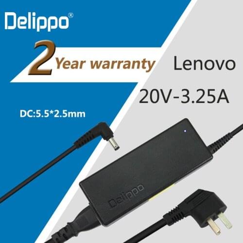 Delippo EU UK AU US Plug 20V 3.25A 5.5*2.5mm AC Adapter Charger For Lenovo Laptop B450 C466 C467 C462 C460 E390 E290 S405