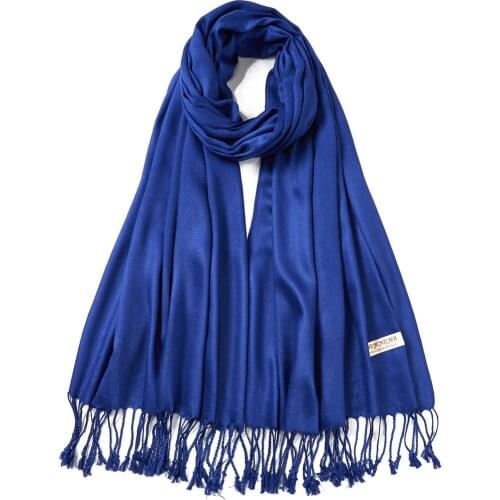 Plain Silk Scarf Pashmina Shawl Solid Soft Shine Fringes Knot Rave Party Gift Wedding Simple Luxury Fashion 70x200cm
