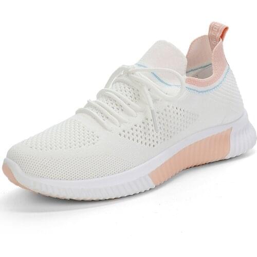 Women Sneakers Knit Sock Walking Shoes Woman Sport Shoes Breathable Trainers Outdoors White Shoes Zapatos Para Mujer