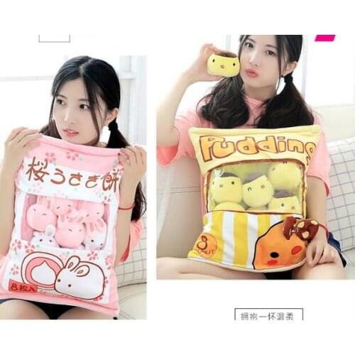 1pc 50cm cartoon sakura rabbit chicken pudding plush pillow cushion eight little round doll stuffed toy girl boy creative gift