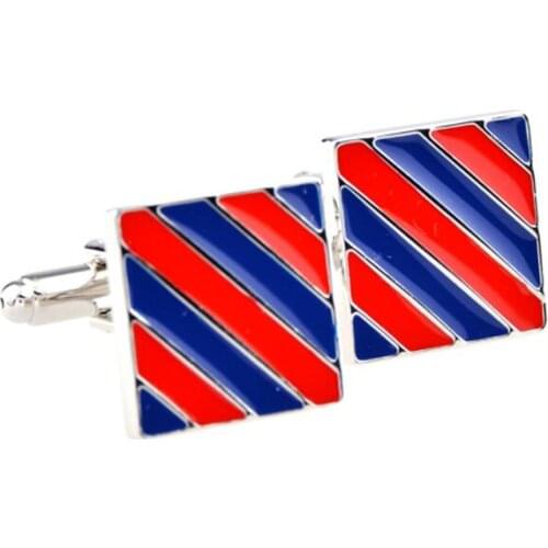 10pairs/lot Silver Square Cufflinks Enamel Strip Cuff Links 2 Colors Copper Shirt Cuff Button Mens Jewelry Accessory