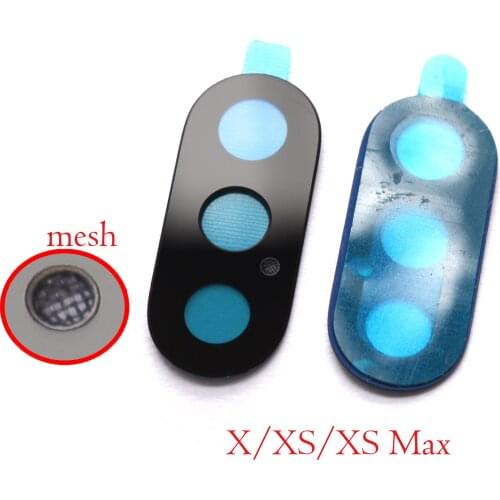 10pcs/Lot original Sapphire lens rear back camera glass lens with anti-dust mesh for Apple Iphone X XS Max XR