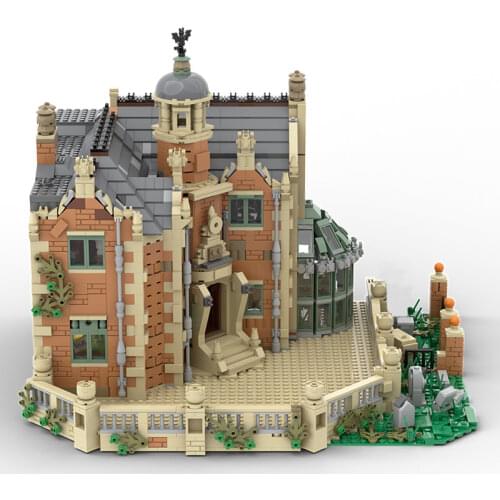 MOC Toys City Street Scene The Haunted Manor Building Blocks Modular Construction Block Model 3944 PCS
