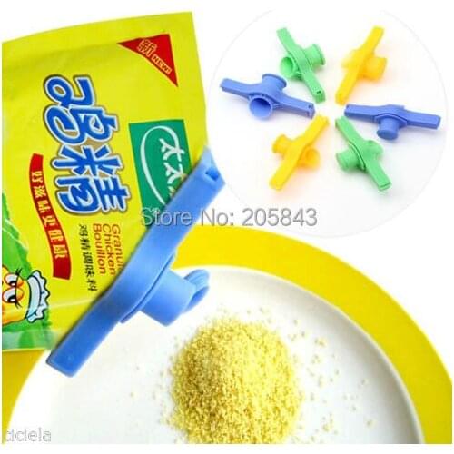 6pcs/lot Creative Home Plastic Sealing Bag Discharge Nozzle Food Tube Sealed Clip