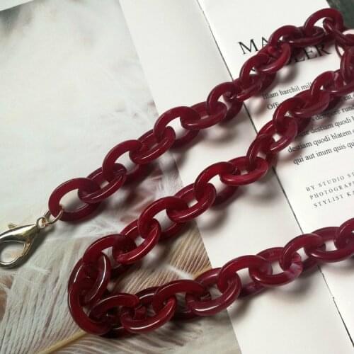 60cm/110cm Acrylic Bag Strap Leopard Chain Bag Plastic Chain For Bag Handbag Straps Diy Parts Resin Vintage Chain Straps Luxury