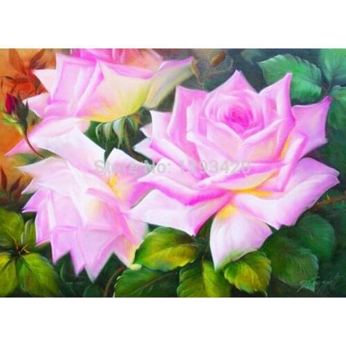5D DIY Diamond Embroidery Pink Rose square Diamond Painting Cross Stitch Kids Diamond Mosaic Home Decoration