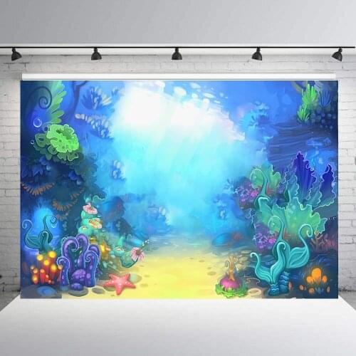 BEIPOTO Under the sea photography background photo backdrop baby shower birthday party decor dessert table banner poster B909