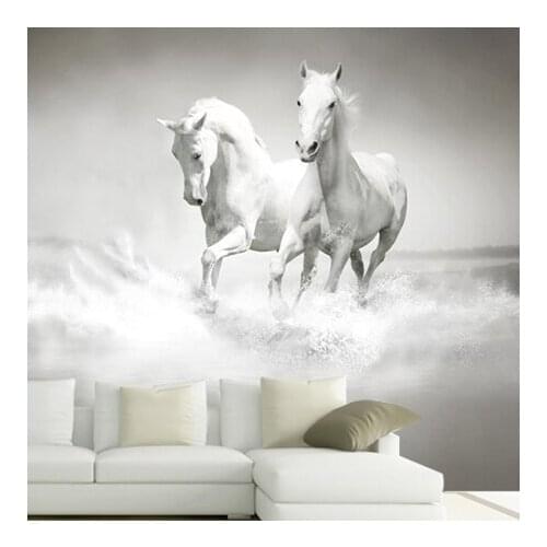 Large Horse Animal Mural 5d Wallpaper Papel Mural for TV Sofa Background Bedroom 5d Photo Mural Custom 3d Murals Wall paper