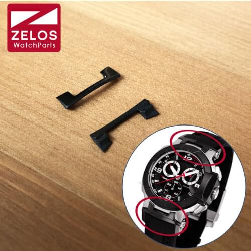 Steel black watch band cover parts for Tissot t-race t-sport T048 watch strap belt T048.417.27.057.06 T048.417.27.057.00 tools