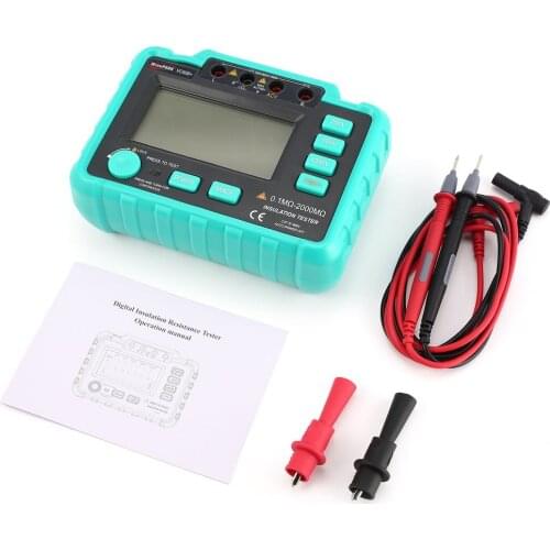 VC60B+ 1000V Digital Auto Range Insulation Resistance Meter Tester Megohmmeter Megger High Voltage LED Indication