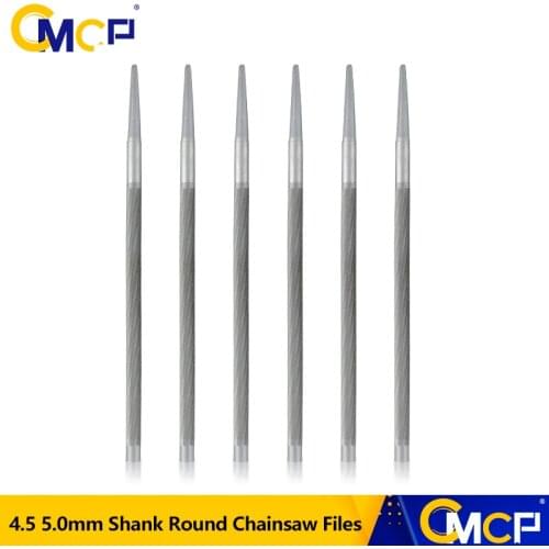 CMCP 3pcs 4.5/5.0mm Shank Round Chainsaw Files High Carbon Steel Sharpening Chainsaw Saw Chain Files For Woodworking Hand Tools