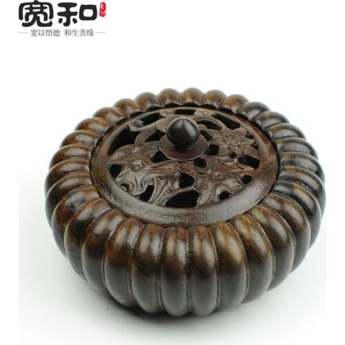 Wooden incense burner black Zi Mu LUN creative wooden monolith aromatherapy of incense coil furnace furnace package mail incense