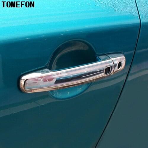For Suzuki Sx4 S-Cross Crossover 2014-2017 ABS Chrome Door Handle Covers Door Catch Frame with 3 hole 8pcs